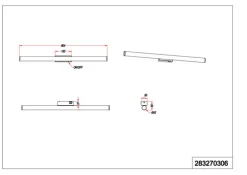 TRIO LED Badlampe MATTIMO 80 cm chromfarbig