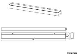 TRIO LED Badlampe ROCCO 90 cm schwarz