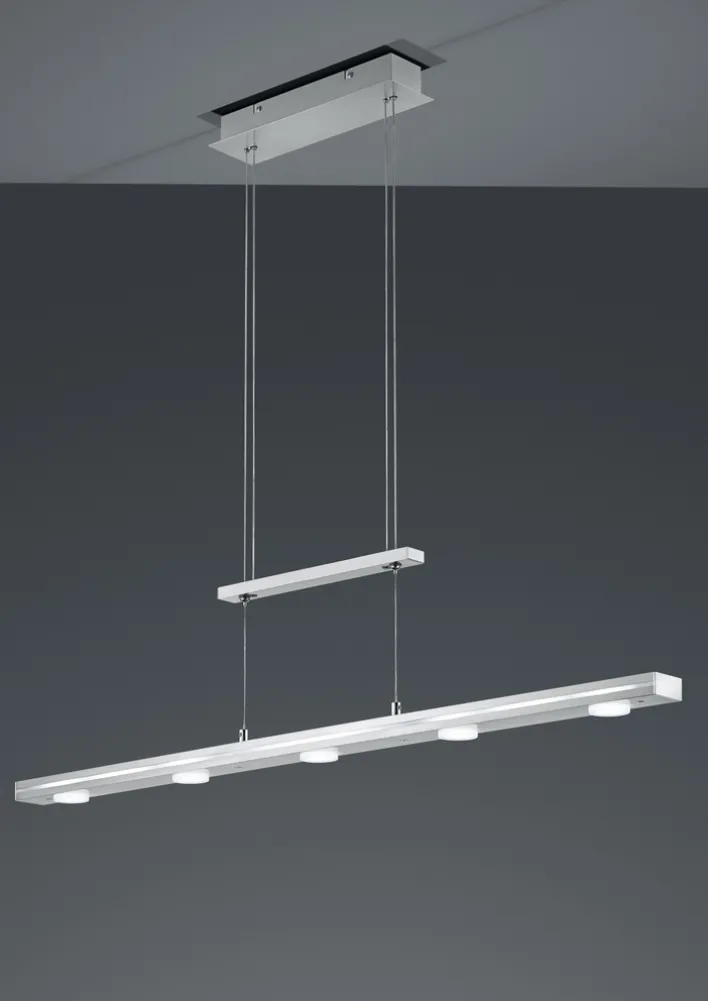Trio LED Balkenpendel Lacal nickelfarbig