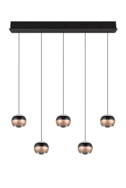 TRIO LED Balkenpendel TRS ORBIT 100 cm schwarz /coffee