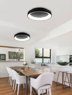 TRIO LED Deckenlampe GIRONA 60 cm schwarz