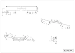 TRIO LED Deckenlampe mit 4 Spots CLAPTON chromfarbig