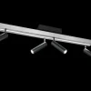 TRIO LED Deckenlampe mit 4 Spots ZENO 85-133 cm Alu /schwarz
