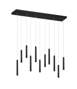 TRIO LED Pendellampe TUBULAR 115 x 15 cm schwarz