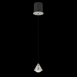 TRIO LED Pendelleuchte ROMEO Metall Ø 15,5 cm Höhe 50–200 cm Alu-/Nickelfarbig