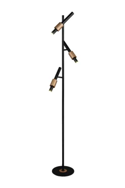 TRIO LED Stehlampe TRS IKARIS 3-flg. schwarz matt