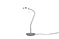 TRIO LED Tischlampe MONZA nickelfarbig