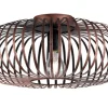 TRIO Retrofit Deckenlampe JOHANN braun