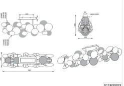 TRIO Retrofit Deckenlampe TRS BUBBLE 76 cm goldfarbig
