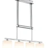 TRIO Retrofit Pendellampe GARDA 4 flg nickelfarbig /weiß
