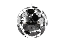 TRIO Retrofit Pendelleuchte DISCALDO 54 cm schwarz /Glas