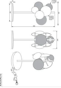 TRIO Retrofit Tischlampe TRS BUBBLE 50 cm goldfarbig