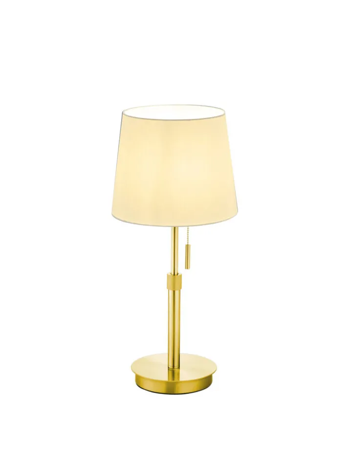 TRIO Retrofit Tischlampe LYON messingfarbig