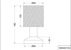 TRIO Retrofit Tischlampe GARDA nickelfarbig/weiß