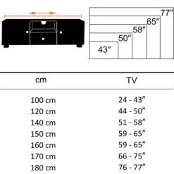 TV-Lowboard 147 x 50 cm braun