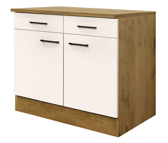 Unterschrank Avila Magnolia matt/Lancelot Oak ca.100cm