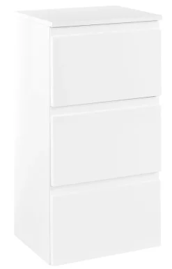 Unterschrank CARDIFF 40 x 79 cm Weiß Hochglanz