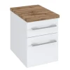 Unterschrank DAVOS 30 x 41 cm Weiß matt/ Wotan Eiche