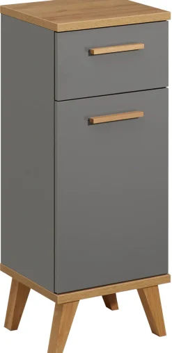 Unterschrank GLOW 35,5 x 89,5 cm Riviera Eiche/ Quarzgrau