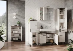 Unterschrank YONKERS 34 x 123 cm Kaschmir/ Nussbaum