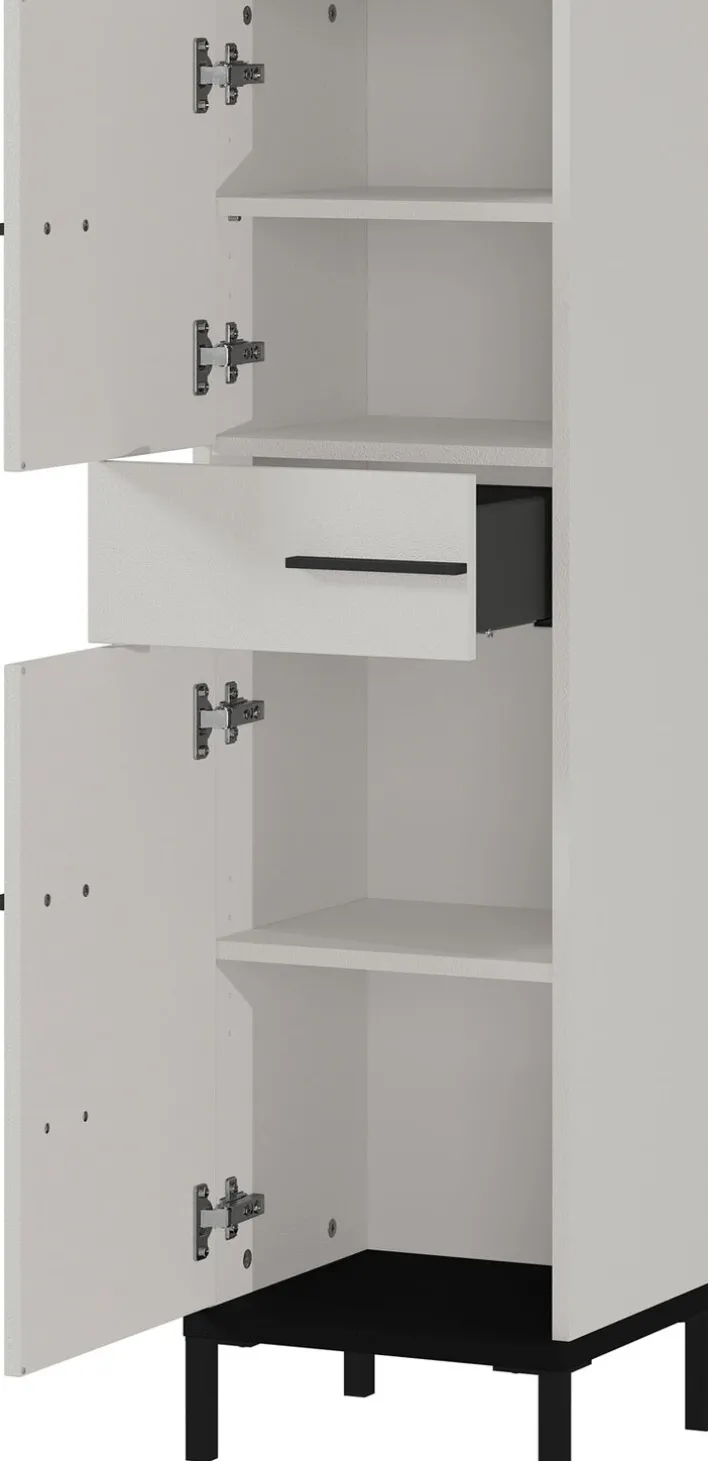 Unterschrank YONKERS 34 x 123 cm Kaschmir/ Nussbaum