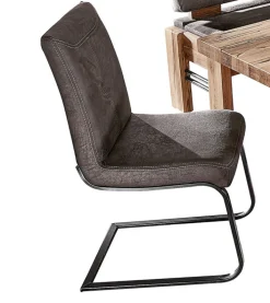 Variano Schwingstuhl POPPI Metall Textil 62 x 47 x 96 cm Braun/Schwarz