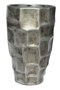 Vase 35 cm altsilberfarbig