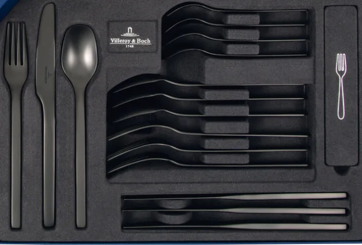Villeroy & Boch Besteck-Set MANUFACTURE ROCK 16-teilig schwarz