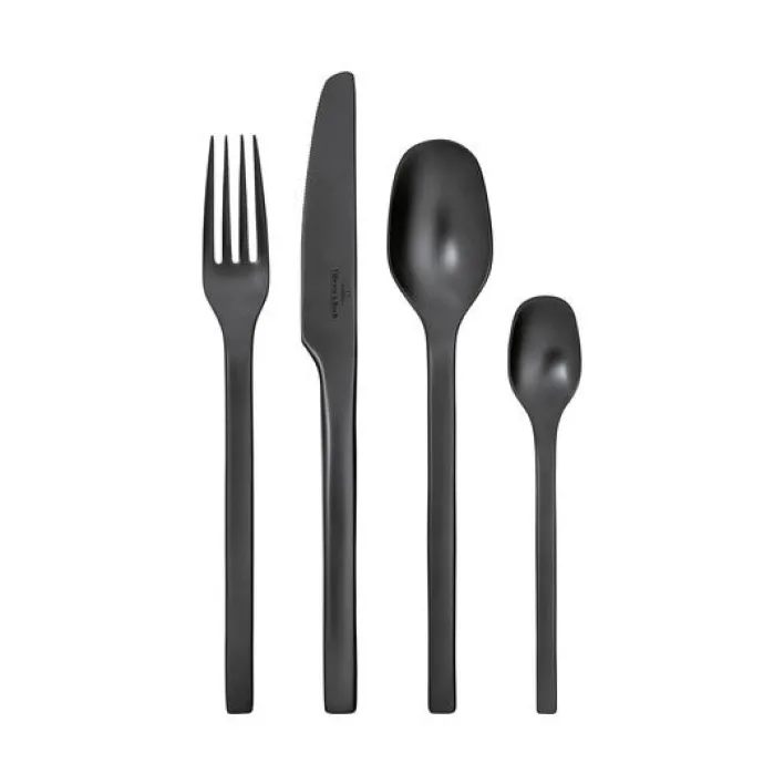 Villeroy & Boch Besteck-Set MANUFACTURE ROCK 16-teilig schwarz