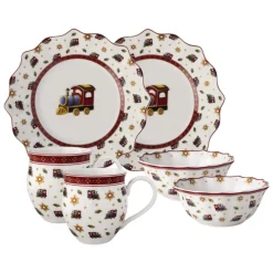 Villeroy & Boch Frühstücksservice TOY'S DELIGHT Bone China 6-teilig weiß/mehrfarbig