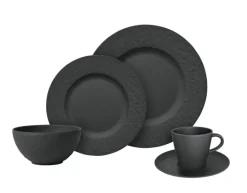 Villeroy & Boch Kombiservice MANUFACTURE ROCK 20-teilig schwarz