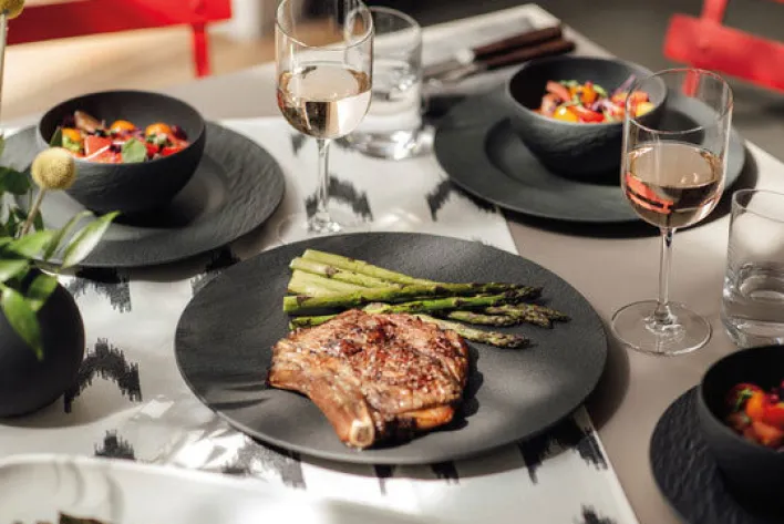 Villeroy & Boch Kombiservice MANUFACTURE ROCK 20-teilig schwarz