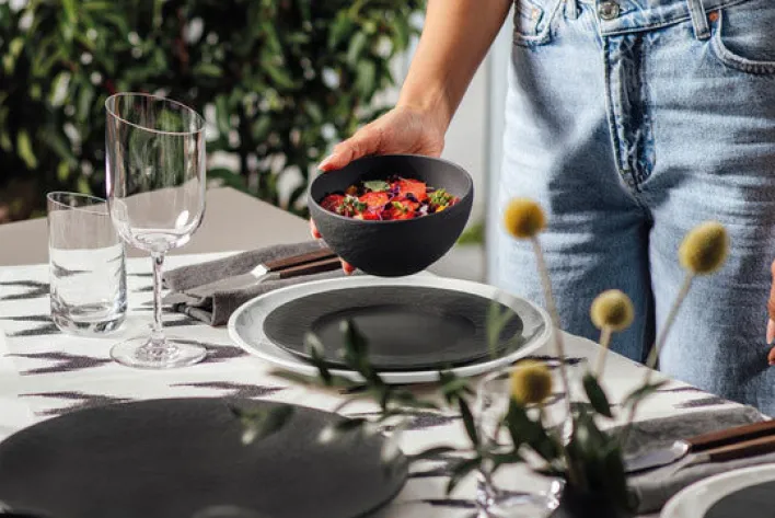 Villeroy & Boch Kombiservice MANUFACTURE ROCK 20-teilig schwarz