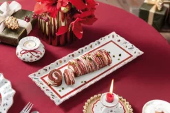 Villeroy & Boch Kuchenplatte TOY's DELIGHT 15 x 38 cm weiß /rot /grün