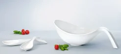 Villeroy & Boch Schale FLOW mit Besteck 3-teilig weiß