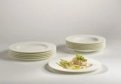 Villeroy & Boch Tafelservice NOBLESSE 12-teilig cremeweiß