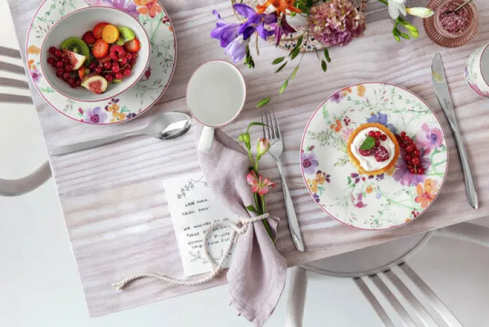 Villeroy & Boch Teller flach MARIEFLEUR BASIC Ø 21 cm mehrfarbig