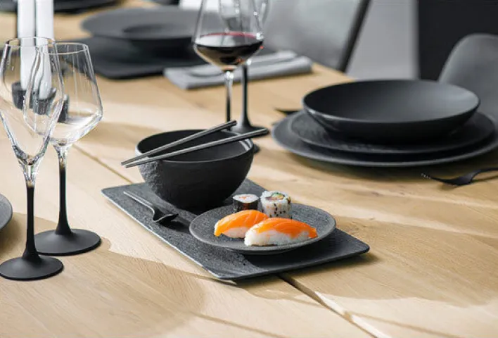 Villeroy & Boch Teller tief /Pastateller Ø 29 cm MANUFACTURE ROCK Schwarzgrau