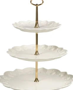 Villeroy & Boch Weihnachtsdeko Etagere TOY´s DELIGHT ROYAL CLASSIC 3-stöckig weiß Relief Weihnachtsmotive