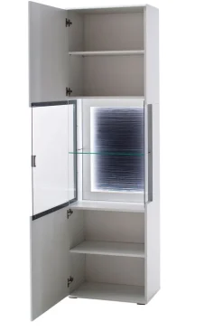 Vitrine AMORA 60 cm NB weiß /anthrazit 3D