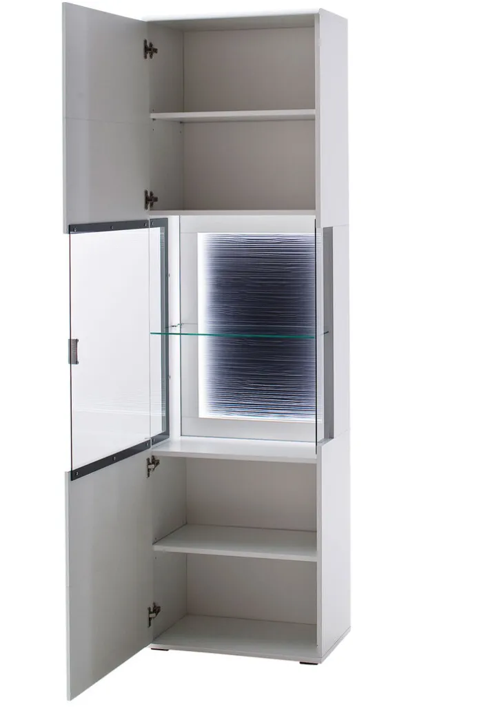 Vitrine AMORA 60 cm NB weiß /anthrazit 3D