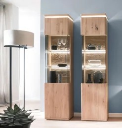 Vitrine BARCELONA R Balkeneiche bianco