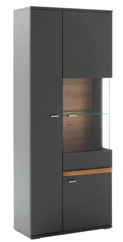 Vitrine CHARLOTTE grau 80 cm