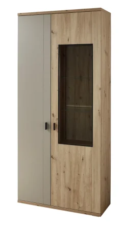 Vitrine FINA 95x208 cm braun/grau
