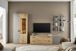 Vitrine FINA 95x208 cm braun/grau