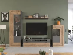 Vitrine FRENO II Oak/ grau