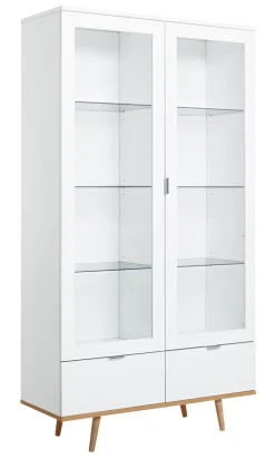 Vitrine GÖTEBORG 100 x 185 cm weiß