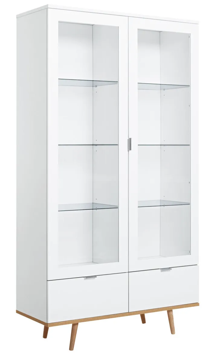 Vitrine GÖTEBORG 100 x 185 cm weiß