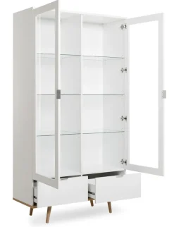 Vitrine GÖTEBORG 100 x 185 cm weiß
