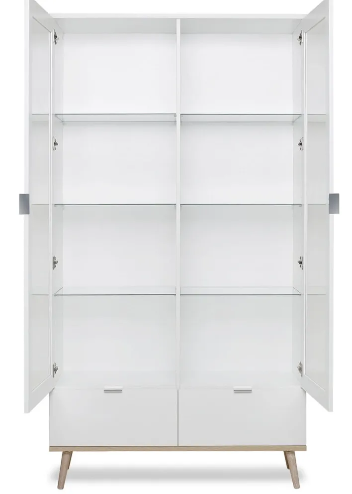 Vitrine GÖTEBORG 100 x 185 cm weiß